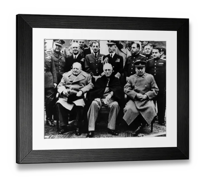 Framed Print : Winston Churchill British Prime Minister, with Franklin D Roosevelt American President