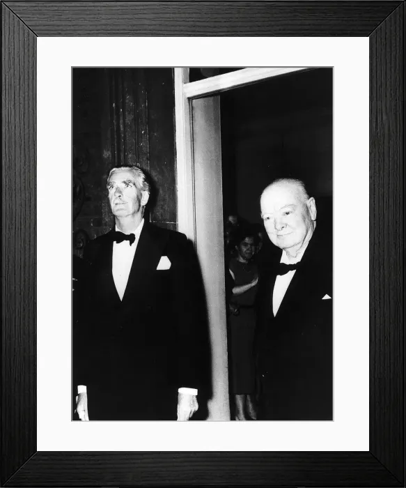 Framed Print : British Prime Minister Winston Churchill with Sir Anthony Eden outside 10 Downing Street Framed Print : British Prime Minister Winston Churchill with Sir Anthony Eden outside 10 Downing Street