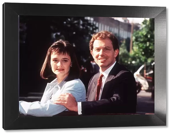 Tony Blair MP Labour Party Leader with his wife Sherie Blair. July 1994