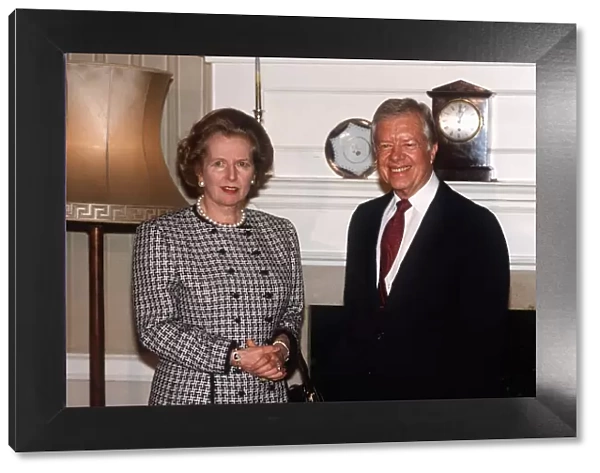 Margaret Thatcher Prime Minister with Jimmy Carter former U. S. President at No