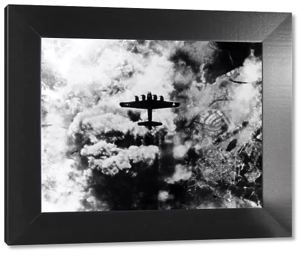 A B17 Flying Fortress on daylight raid on Berlin Germany during WW2 - 1944