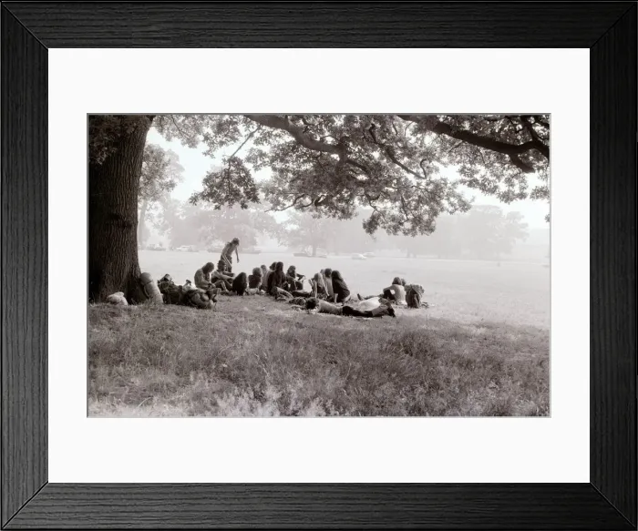Framed Print : Hippy Festival Windsor Great Park August 1972 Groups of hippies from all Framed Print : Hippy Festival Windsor Great Park August 1972 Groups of hippies from all