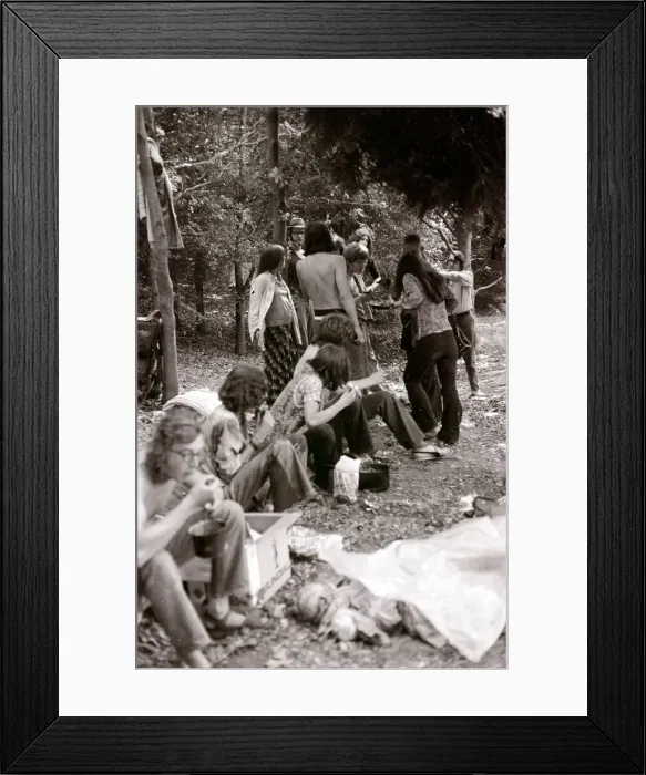 Framed Print : Hippy Festival Windsor Great Park August 1972 Groups of hippies from all over Framed Print : Hippy Festival Windsor Great Park August 1972 Groups of hippies from all over