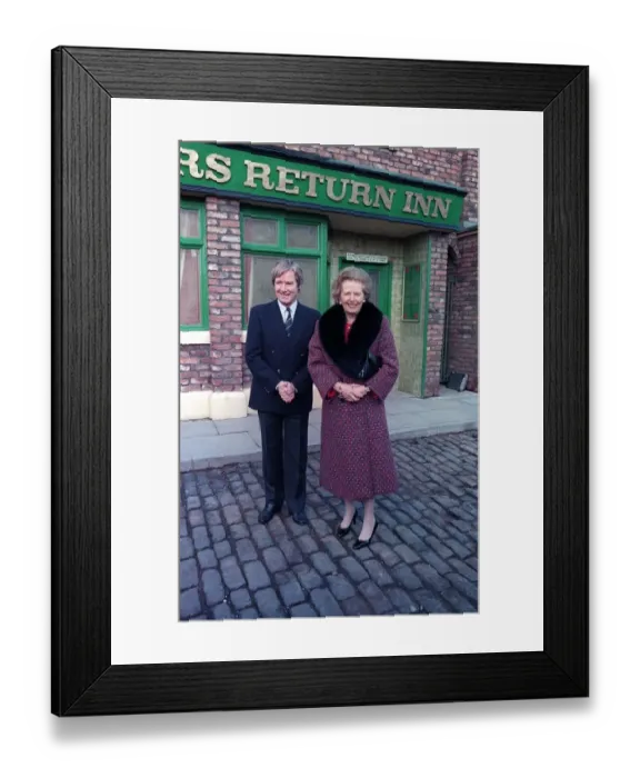 Framed Print : Margaret Thatcher Prime Minister January 1990 at Granada TV on the Coronation