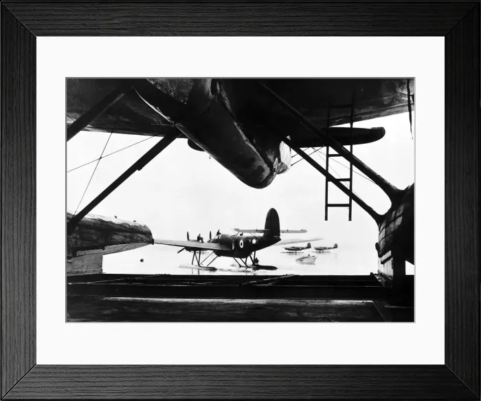 Framed Print : Italian Air Force seaplanes prepare to take off on a patrol off the Italian coast Framed Print : Italian Air Force seaplanes prepare to take off on a patrol off the Italian coast