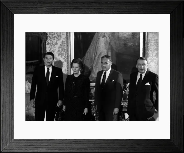 Framed Print : Margaret Thatcher British Prime Minister - June 1982 with US President Ronald