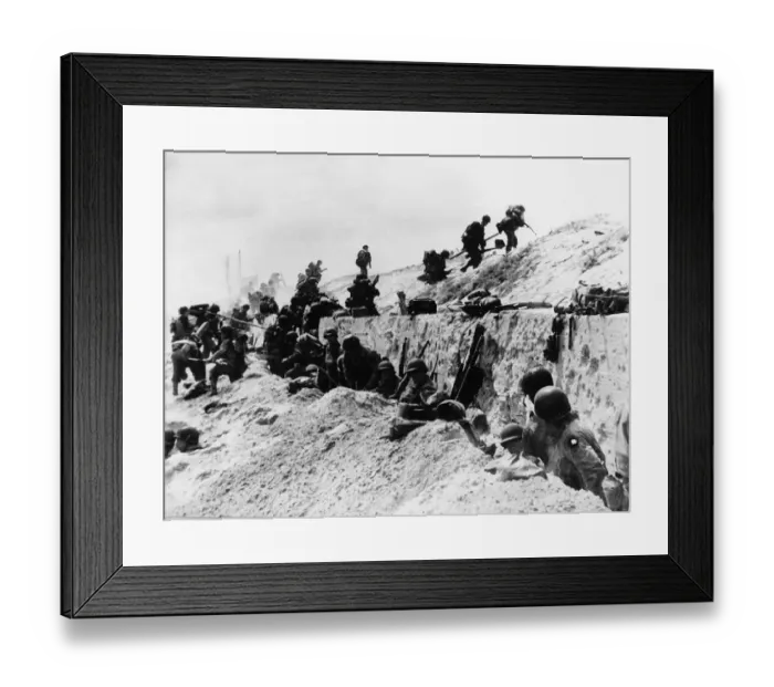Framed Print : WW2 US troops move into Northern France 1944 Framed Print : WW2 US troops move into Northern France 1944