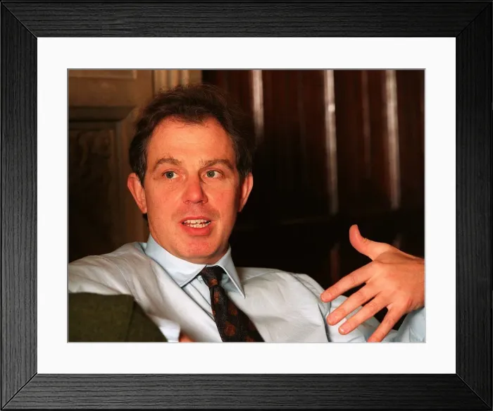 Framed Print : Tony Blair Leader of the Labour Party during interview. January 1996