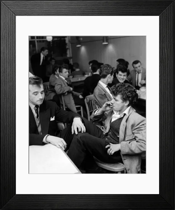 Framed Print : The Teen Canteen in Elephant and Castle, for Teddy Boys Only Framed Print : The Teen Canteen in Elephant and Castle, for Teddy Boys Only