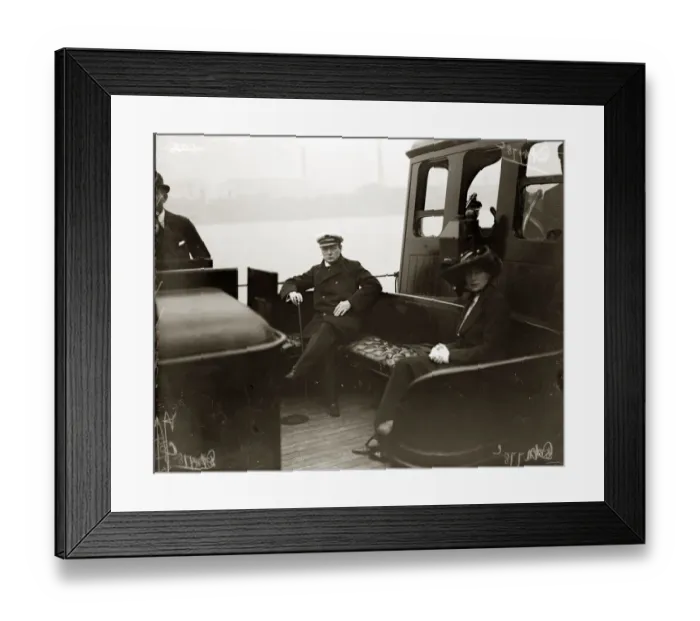 Framed Print : Winston Churchill Prime Minister with wife Clementine Churchill In Jarrow Circa 1908