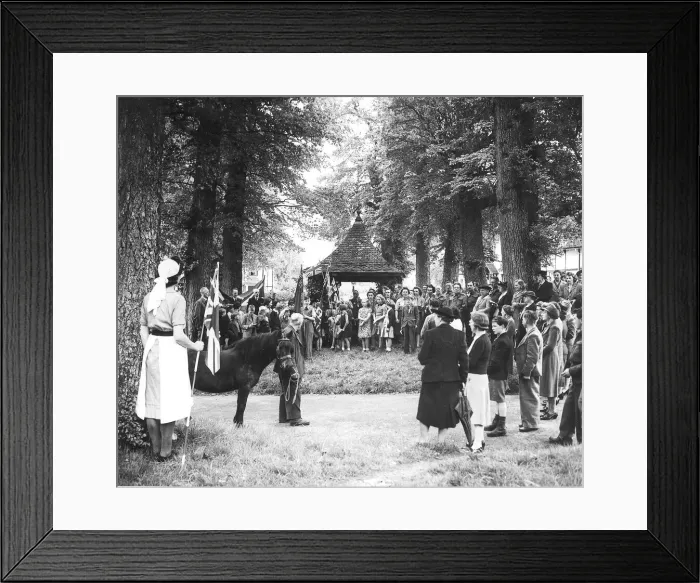 Framed Print : Celebrations on green of a Buckinghamshire village on VE Day, end of WW2 in Europe Framed Print : Celebrations on green of a Buckinghamshire village on VE Day, end of WW2 in Europe