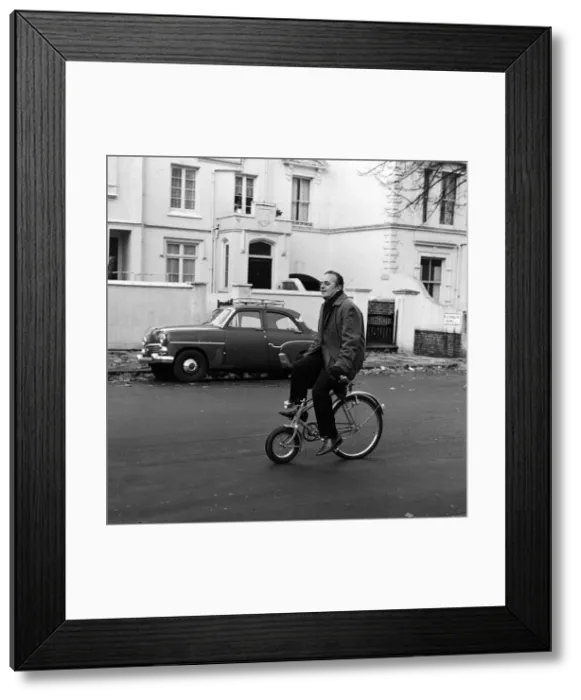 Framed Print : Larry Adler world famous Harmonica player on his way to a concert at Camden Town on a Framed Print : Larry Adler world famous Harmonica player on his way to a concert at Camden Town on a