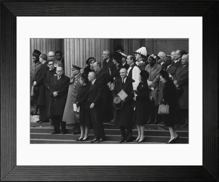 Framed Print : Churchill State Funeral January 30th 1965. Though more usually seen barracking each Framed Print : Churchill State Funeral January 30th 1965. Though more usually seen barracking each