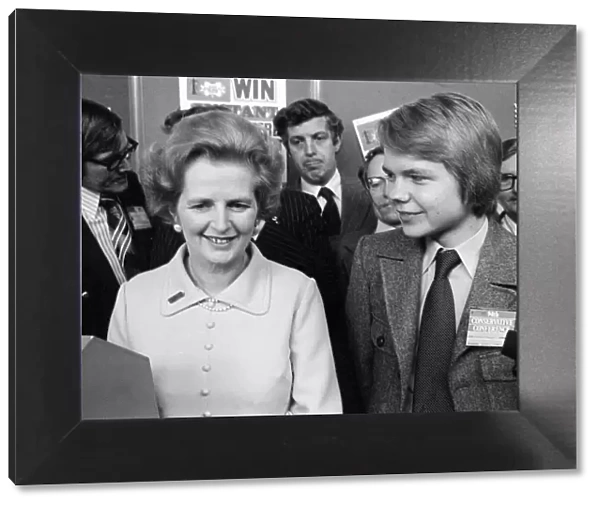 Margaret Thatcher and William Hague at the Conservative Party conference. October 1977