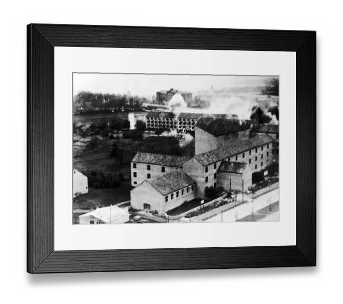 Framed Print : Attack by RAF Mosquitos on the Gestapo Headquarters at University of Aarhus