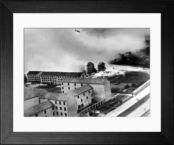 Framed Print : An RAF Mosquito attacks Gestapo Headquarters 1944 housed in the University of Framed Print : An RAF Mosquito attacks Gestapo Headquarters 1944 housed in the University of