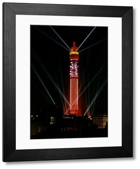 : London BT Tower in London light up in aid of its biennial this month : London BT Tower in London light up in aid of its biennial this month