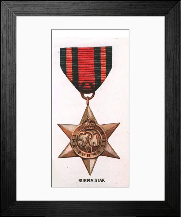 Framed Print : Medals Burma Star