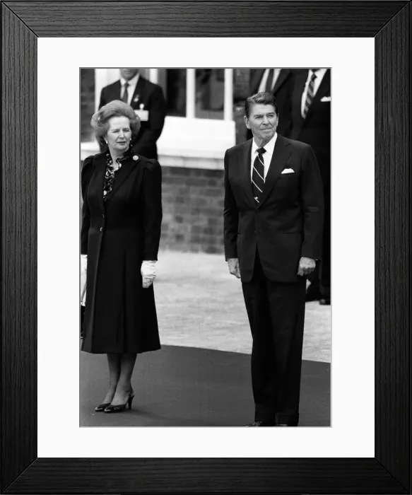 Framed Print : Ronald Reagan, President United States of America and Margaret Thatcher. 1984 Framed Print : Ronald Reagan, President United States of America and Margaret Thatcher. 1984