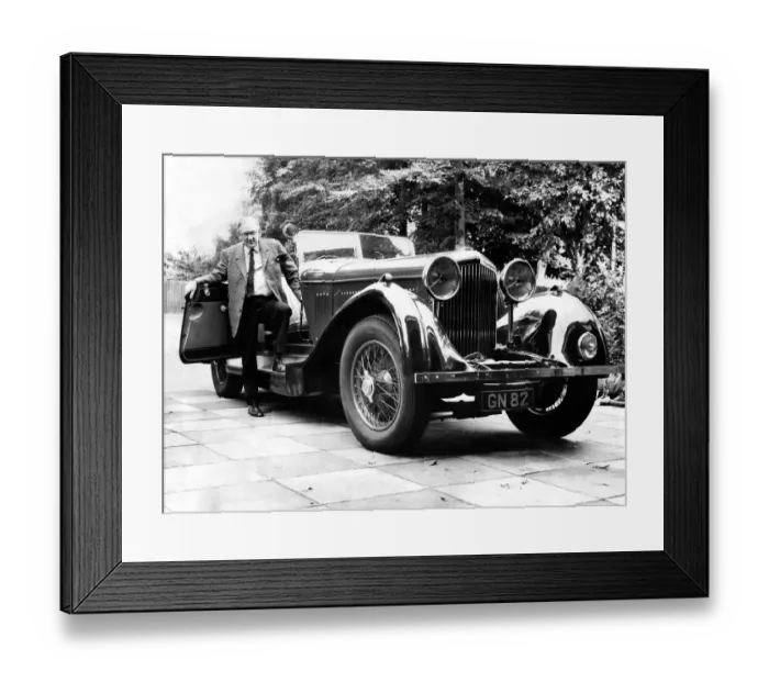 Framed Print : Mr James MacHarg of Elmfield Park, Gosforth, Newcastle with GN 82 Bentley 23 September Framed Print : Mr James MacHarg of Elmfield Park, Gosforth, Newcastle with GN 82 Bentley 23 September