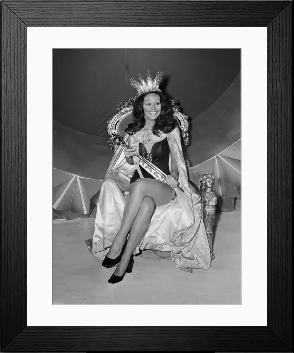 Framed Print : Lucia Tavares Petterle of Brazil celebrates as she wins the Miss World beauty contest