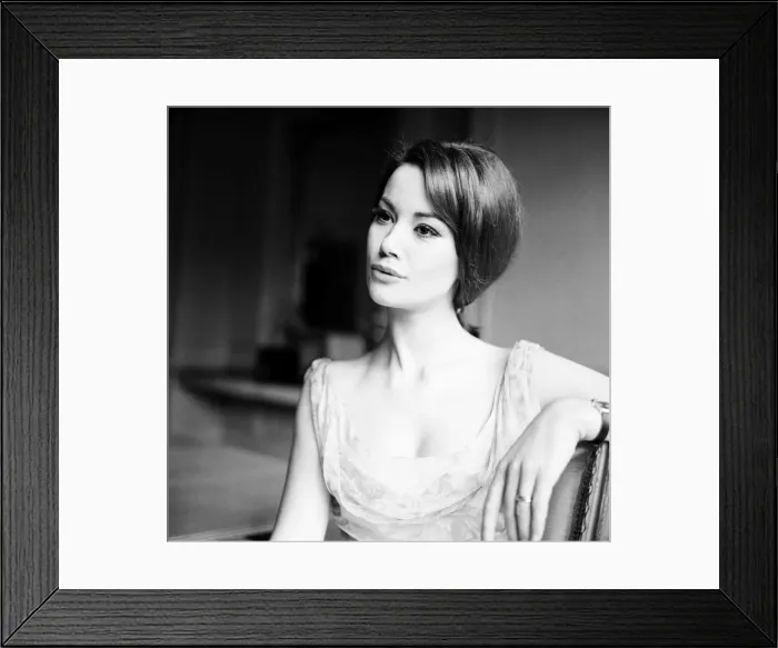 Framed Print : Parisienne actress Claudine Auger who will play Domino in the James Bond film Framed Print : Parisienne actress Claudine Auger who will play Domino in the James Bond film