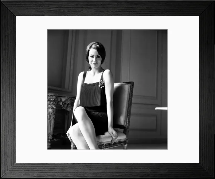 Framed Print : Parisienne actress Claudine Auger who will play Domino in the James Bond film Framed Print : Parisienne actress Claudine Auger who will play Domino in the James Bond film
