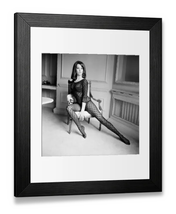 Framed Print : Parisienne actress Claudine Auger who will play Domino in the James Bond film Framed Print : Parisienne actress Claudine Auger who will play Domino in the James Bond film