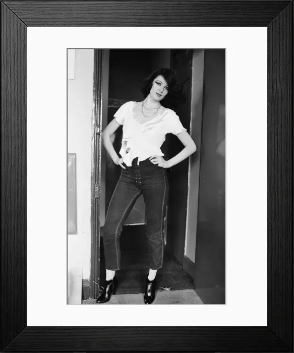Framed Print : Caroline Coon pictured at home November 1976 Caroline Coon is a politically Framed Print : Caroline Coon pictured at home November 1976 Caroline Coon is a politically