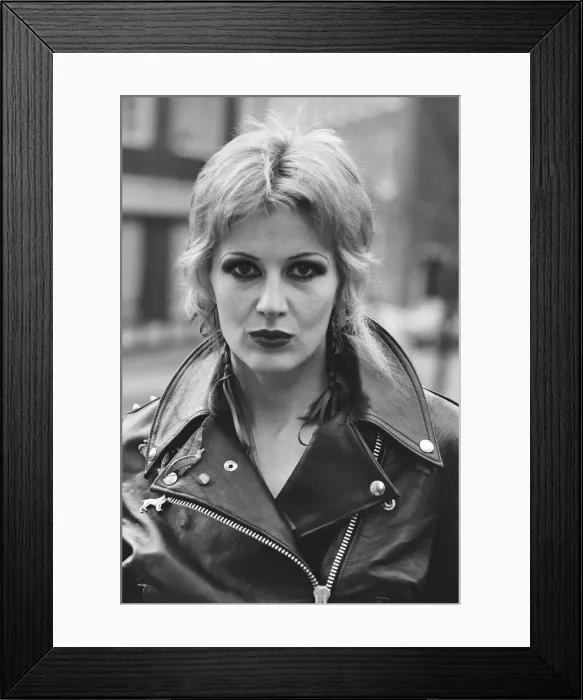 Framed Print : Caroline Coon, a regular on the punk scene, pictured March 1978