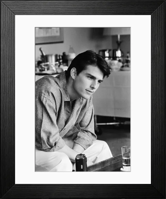 Framed Print : American actor Tom Cruise answers questions during an interview in his hotel suite on a Framed Print : American actor Tom Cruise answers questions during an interview in his hotel suite on a