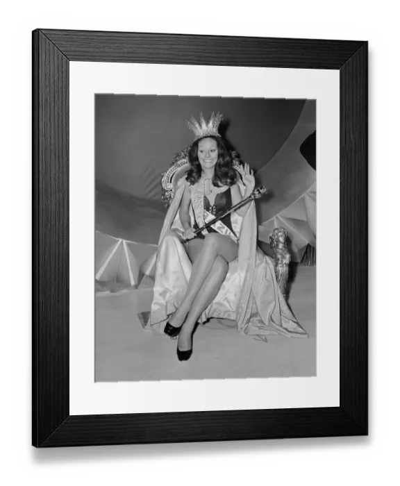 Framed Print : Lucia Tavares Petterle of Brazil celebrates as she wins the Miss World beauty contest