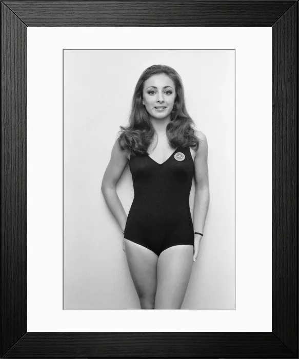 Framed Print : Miss World contestants pose wearing swimsuits. Pictured: Miss Gibraltar Framed Print : Miss World contestants pose wearing swimsuits. Pictured: Miss Gibraltar