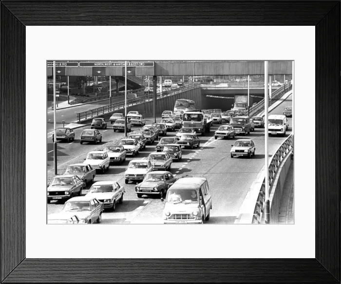 Framed Print : General scenes of traffic scenes in Newcastle - A traffic jam on the Central Motorway Framed Print : General scenes of traffic scenes in Newcastle - A traffic jam on the Central Motorway
