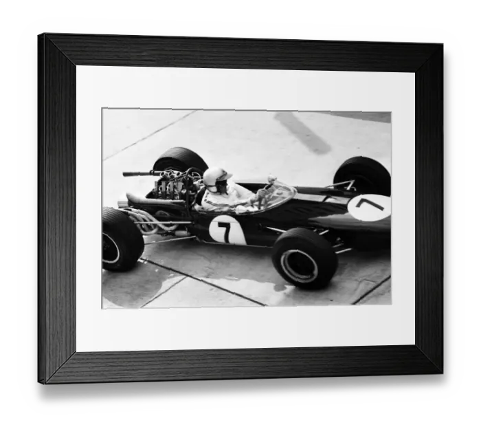 Framed Print : Monaco Grand Prix practice 1966. 22nd May 1966. Jack Brabham