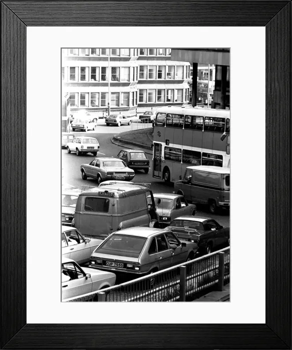 Framed Print : General scenes of traffic scenes in Newcastle - traffic jam on the Swan House Roundabout Framed Print : General scenes of traffic scenes in Newcastle - traffic jam on the Swan House Roundabout