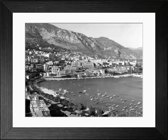 Framed Print : View of Monte Carlo 14th September 1952 Framed Print : View of Monte Carlo 14th September 1952