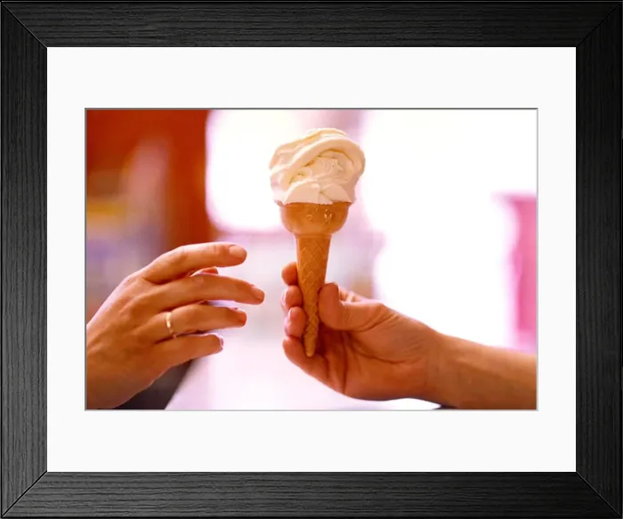 Framed Print : The perfect ice cream cone in August 1997 Framed Print : The perfect ice cream cone in August 1997