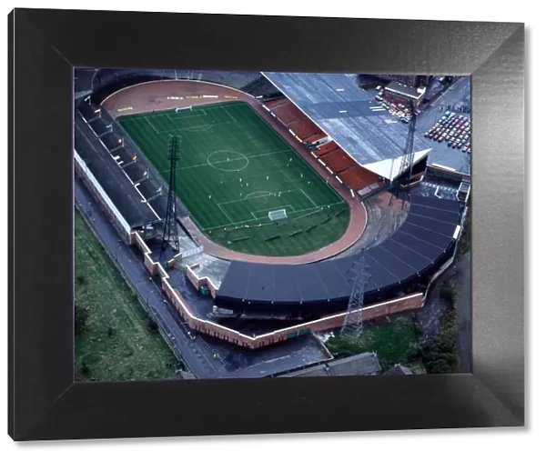 Aerial view of Celtic Park in the Parkhead area of Glasgow in 1987