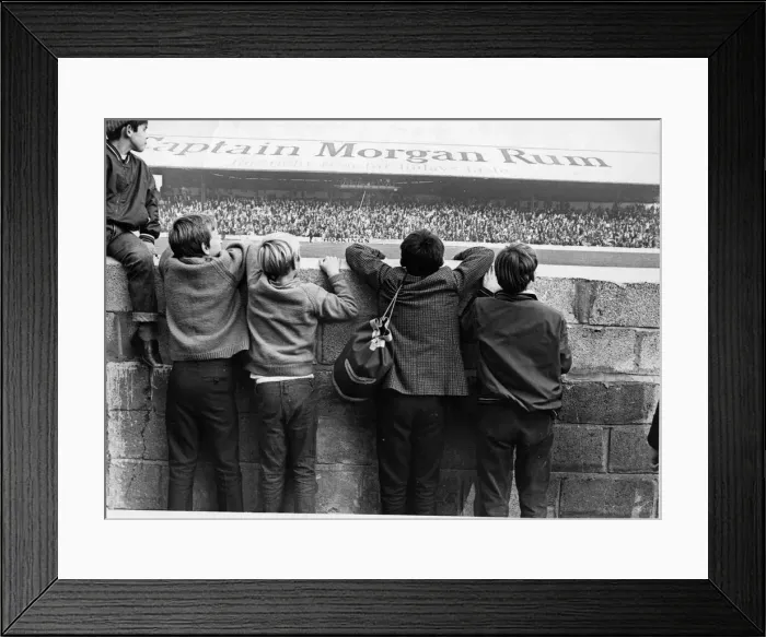 Framed Print : Youngsters at Ninian Park, home of Cardiff City football club Framed Print : Youngsters at Ninian Park, home of Cardiff City football club