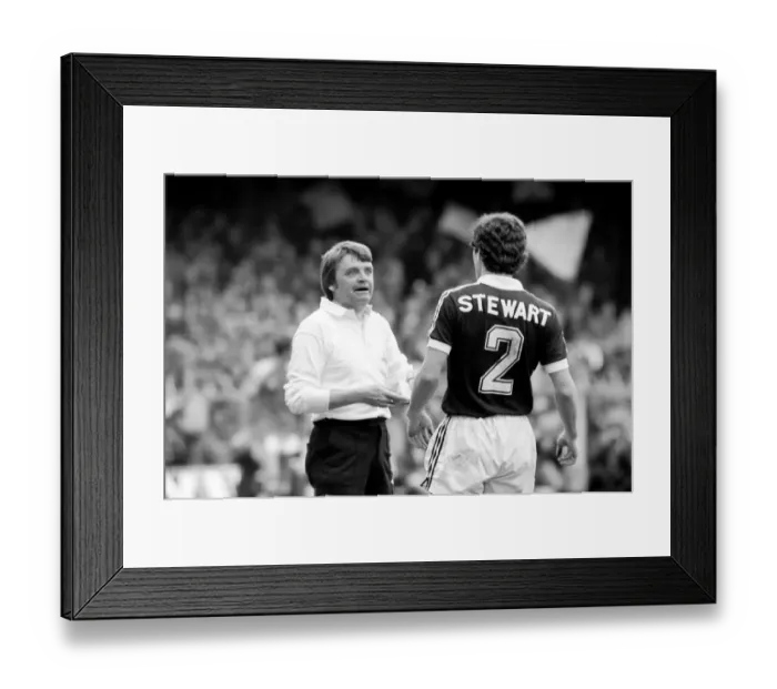 Framed Print : Home Internationals 1980  /  81 Season Scotland v. Wales. The final score was a two nil