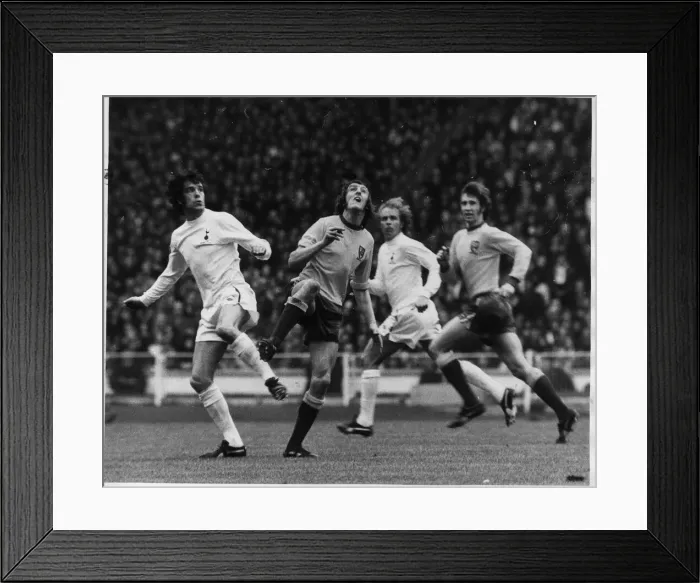 Framed Print : 1973 League Cup Final at Wembley Stadium. Tottenham Hotspur 1 v Norwich City 0 Framed Print : 1973 League Cup Final at Wembley Stadium. Tottenham Hotspur 1 v Norwich City 0
