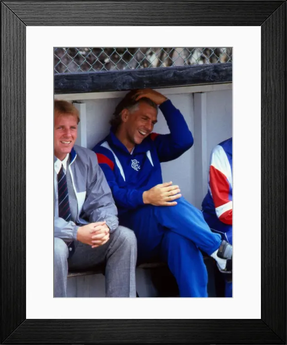Framed Print : Graham Roberts sitting in dug out July 1988