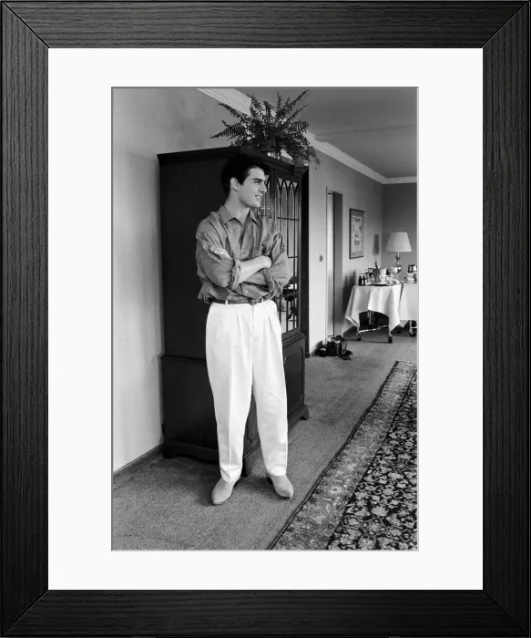 Framed Print : American actor Tom Cruise in his hotel suite on a visit to London Framed Print : American actor Tom Cruise in his hotel suite on a visit to London