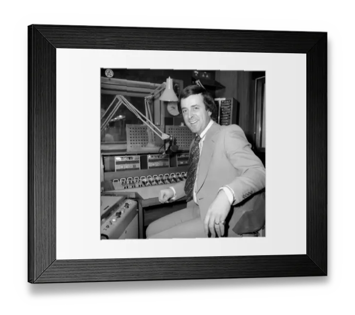 Framed Print : Terry Wogan BBC Disc Jockey, pictured in his studio January 1976 Framed Print : Terry Wogan BBC Disc Jockey, pictured in his studio January 1976