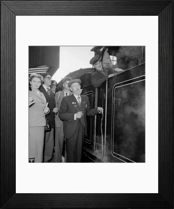 Framed Print : The fifty year old steam train the L46 took a party of train enthusiasts on a trip around