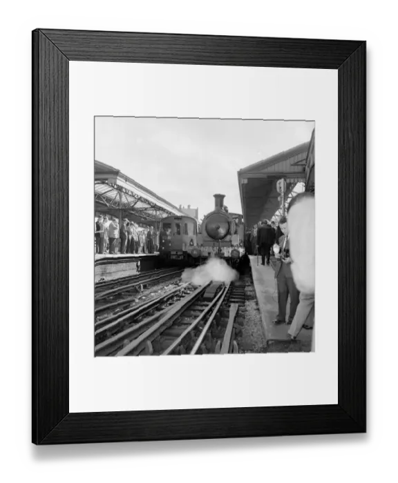 Framed Print : The fifty year old steam train the L46 took a party of train enthusiasts on a trip around Framed Print : The fifty year old steam train the L46 took a party of train enthusiasts on a trip around