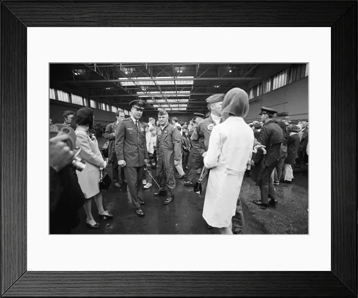 Framed Print : Two U. S. A. F F111 aircraft fly into U. S. A. F, Heyford. Colonel G Framed Print : Two U. S. A. F F111 aircraft fly into U. S. A. F, Heyford. Colonel G