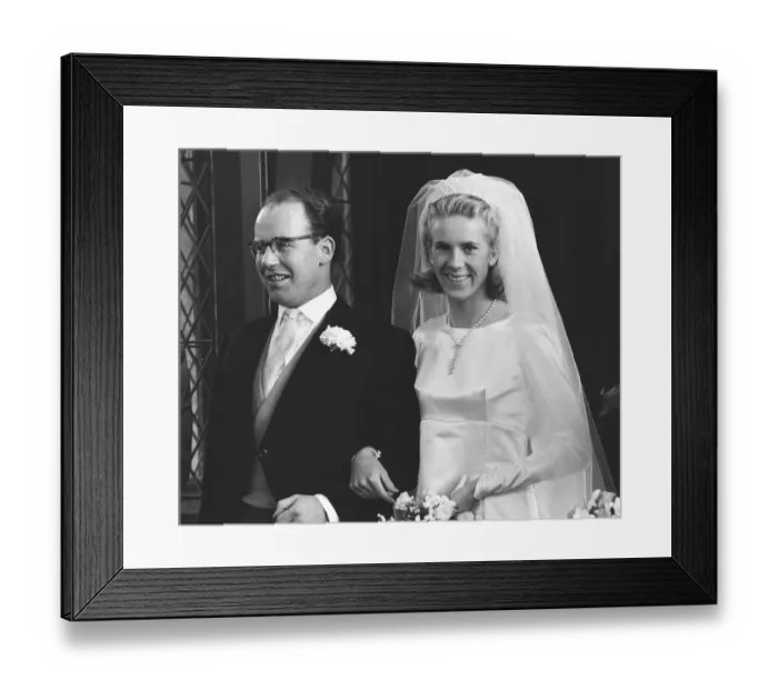 Framed Print : Olympic Bobsleigh Gold Medal winner Tony Nash on his wedding day to Susan Small