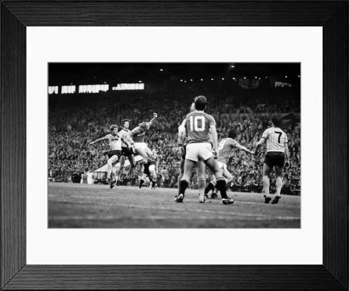 Framed Print : English League Division One match at Old Trafford. Manchester United 3 v Wolverhampton Framed Print : English League Division One match at Old Trafford. Manchester United 3 v Wolverhampton
